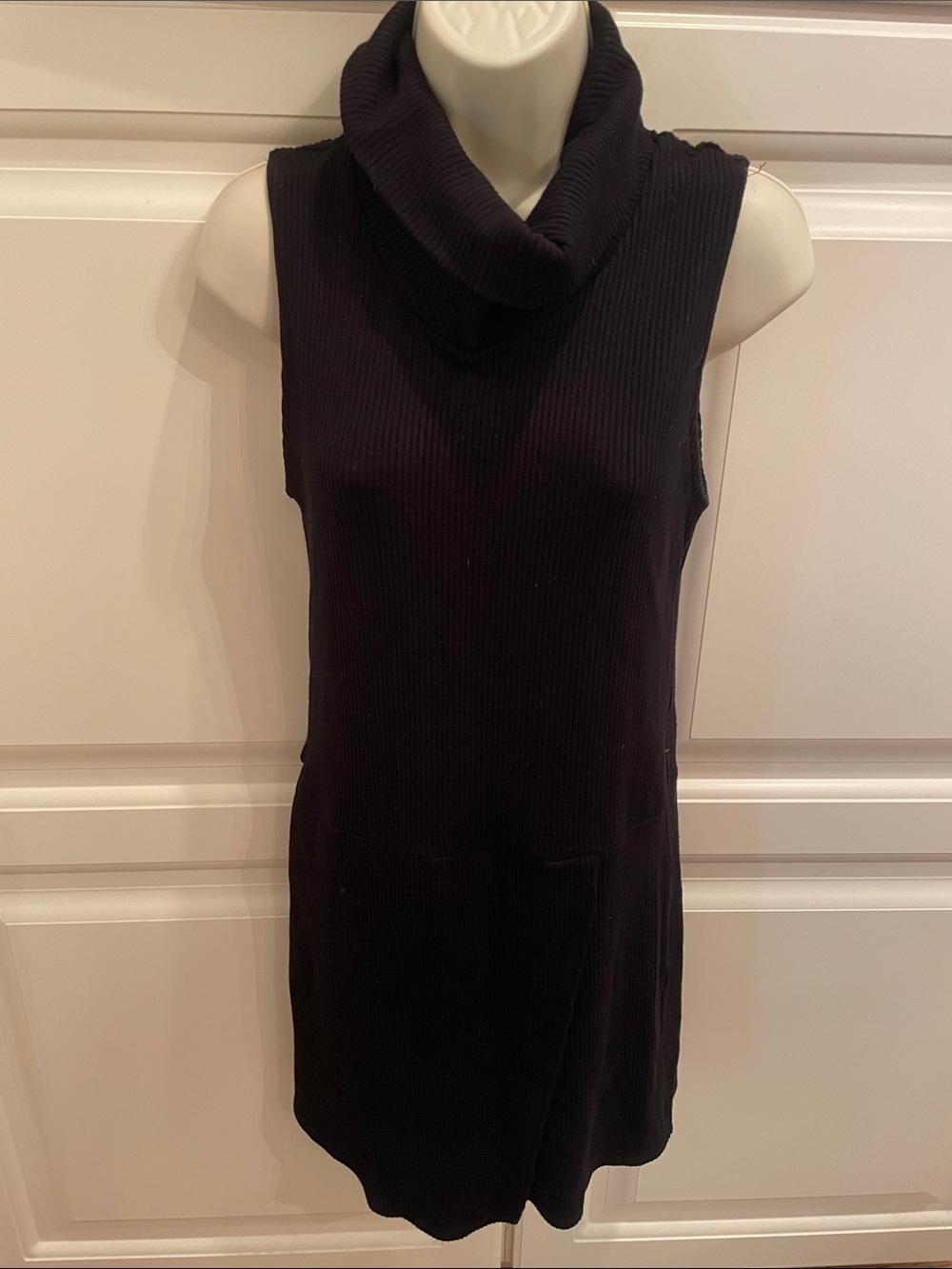 Waverly Grey black ribbed knit dress sz xs